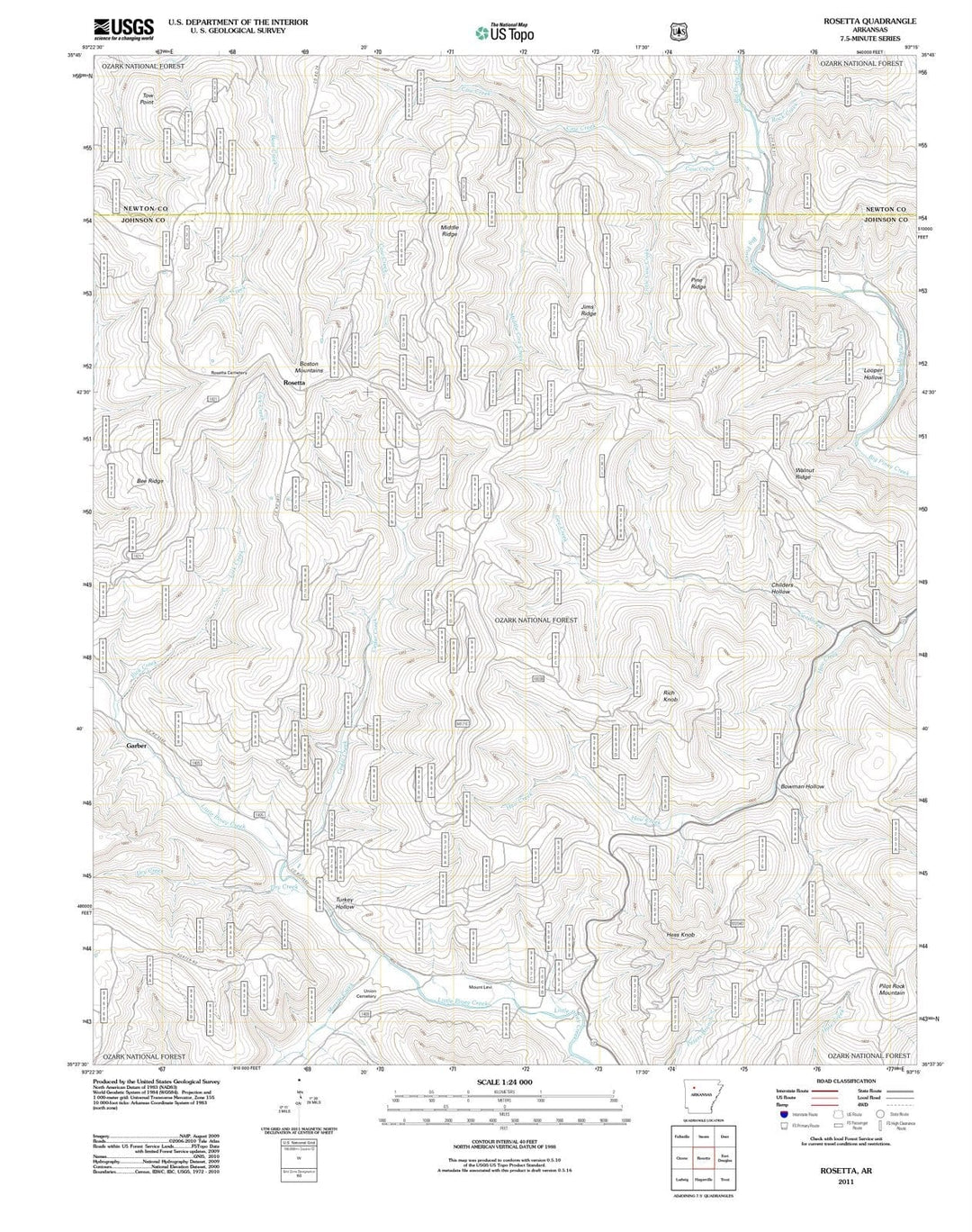 2011 Rosetta, AR - Arkansas - USGS Topographic Map