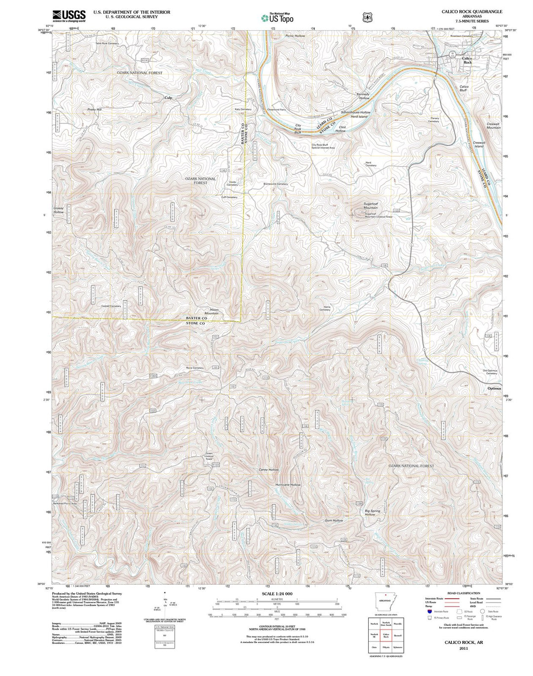 2011 Calico Rock, AR - Arkansas - USGS Topographic Map