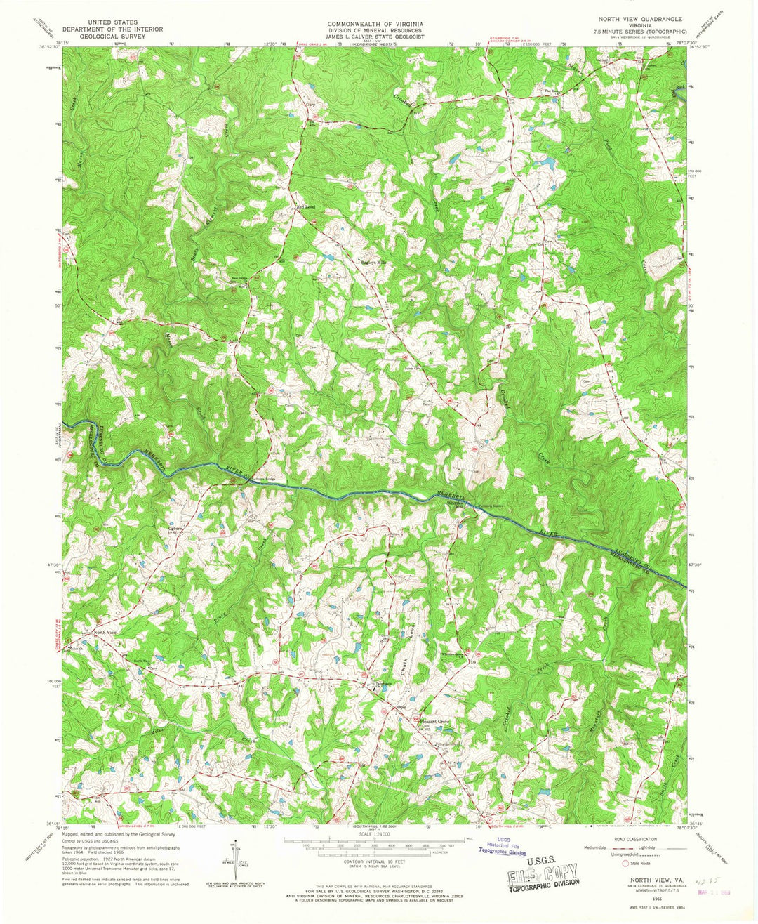 1966 North View, VA - Virginia - USGS Topographic Map