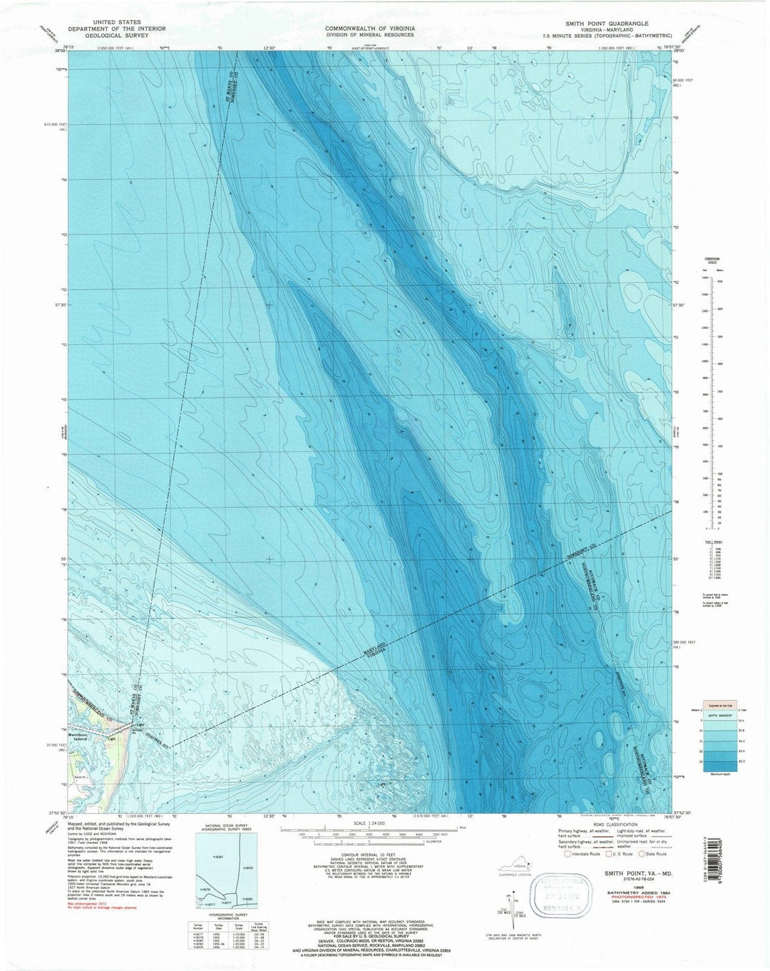 1968 Smith Point, VA - Virginia - USGS Topographic Map