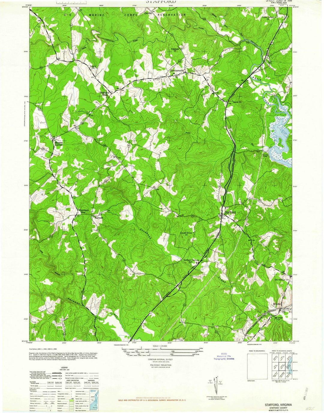 1946 Stratford, VA - Virginia - USGS Topographic Map