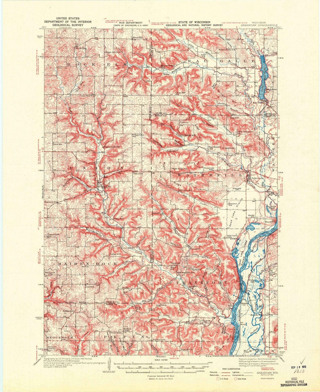 1941 Arkansaw, WI - Wisconsin - USGS Topographic Map