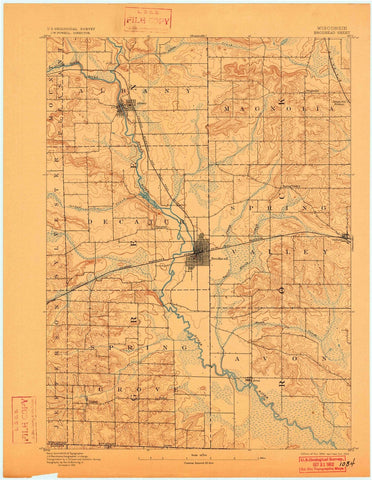 1893 Brodhead, WI - Wisconsin - USGS Topographic Map