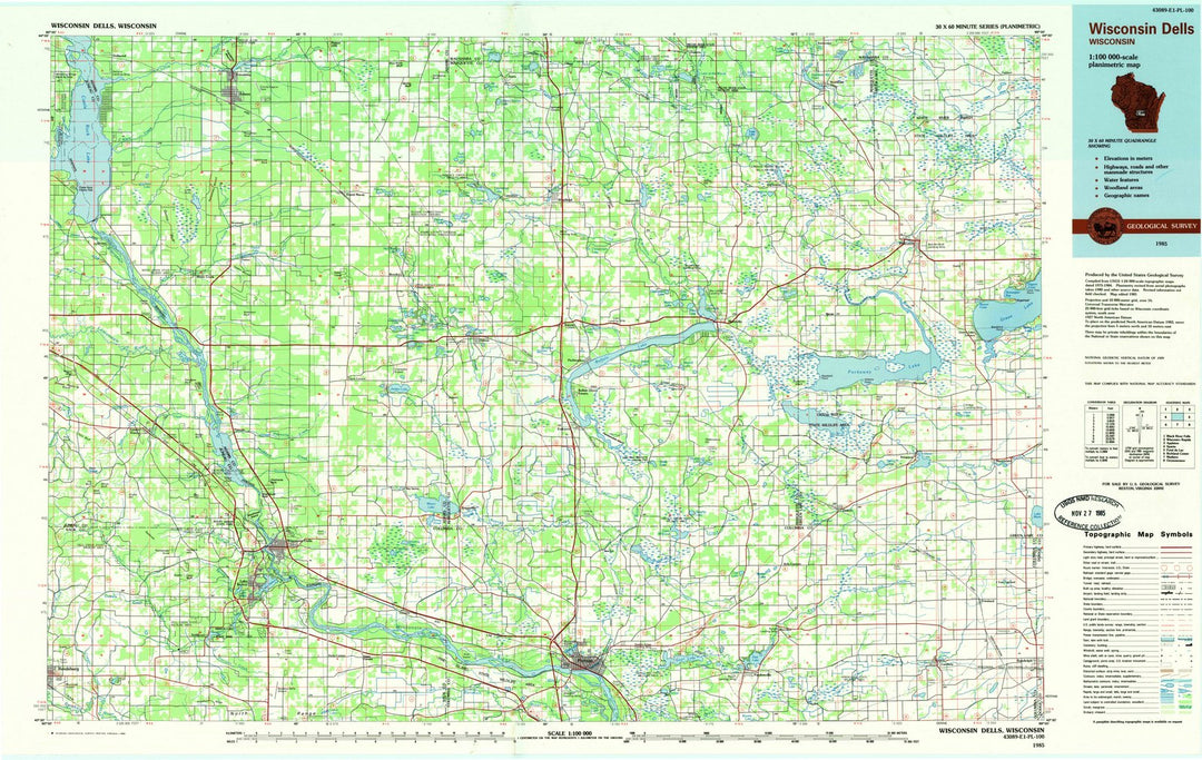 1985 Wisconsinells, WI - Wisconsin - USGS Topographic Map