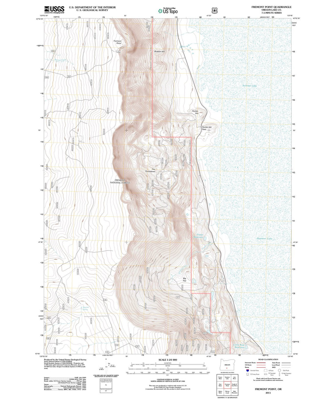 2011 Fremont Point, OR - Oregon - USGS Topographic Map