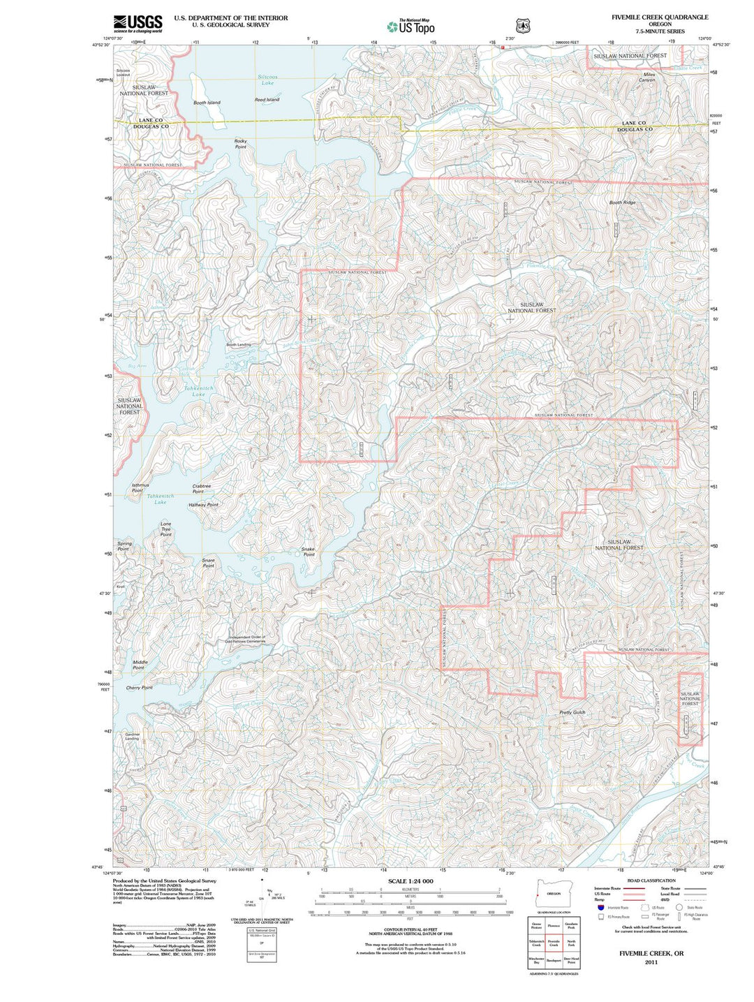 2011 Fivemile Creek, OR - Oregon - USGS Topographic Map