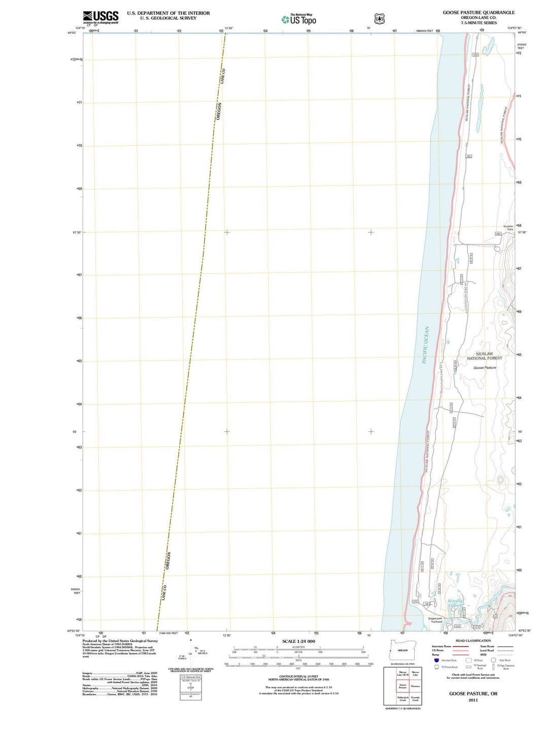 2011 Goose Pasture, OR - Oregon - USGS Topographic Map