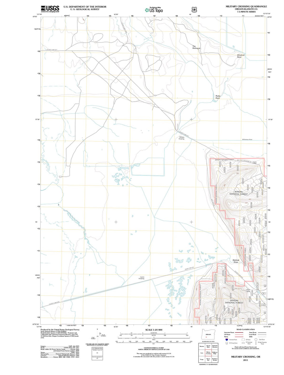 2011 Military Crossing, OR - Oregon - USGS Topographic Map