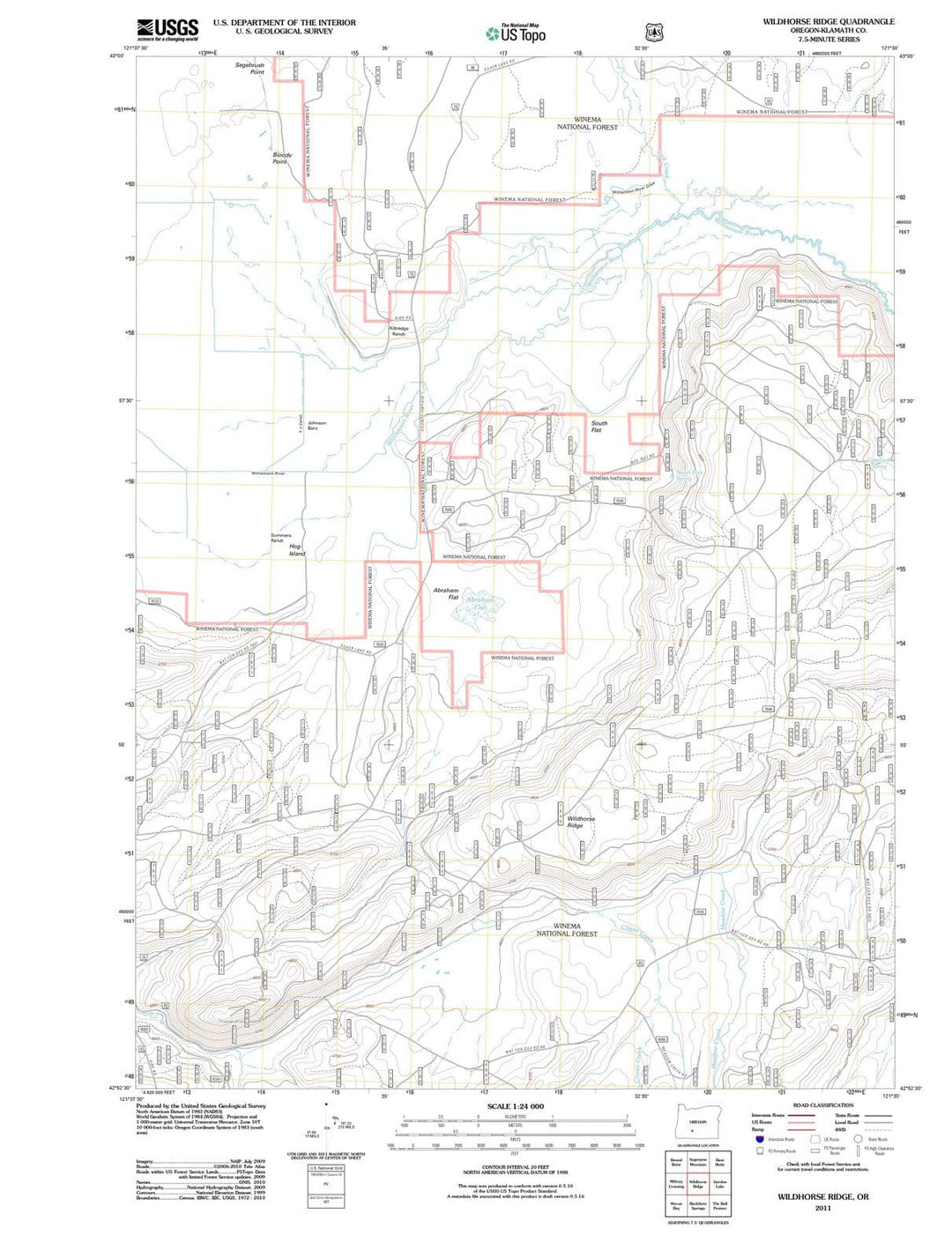 2011 Wildhorse Ridge, OR - Oregon - USGS Topographic Map