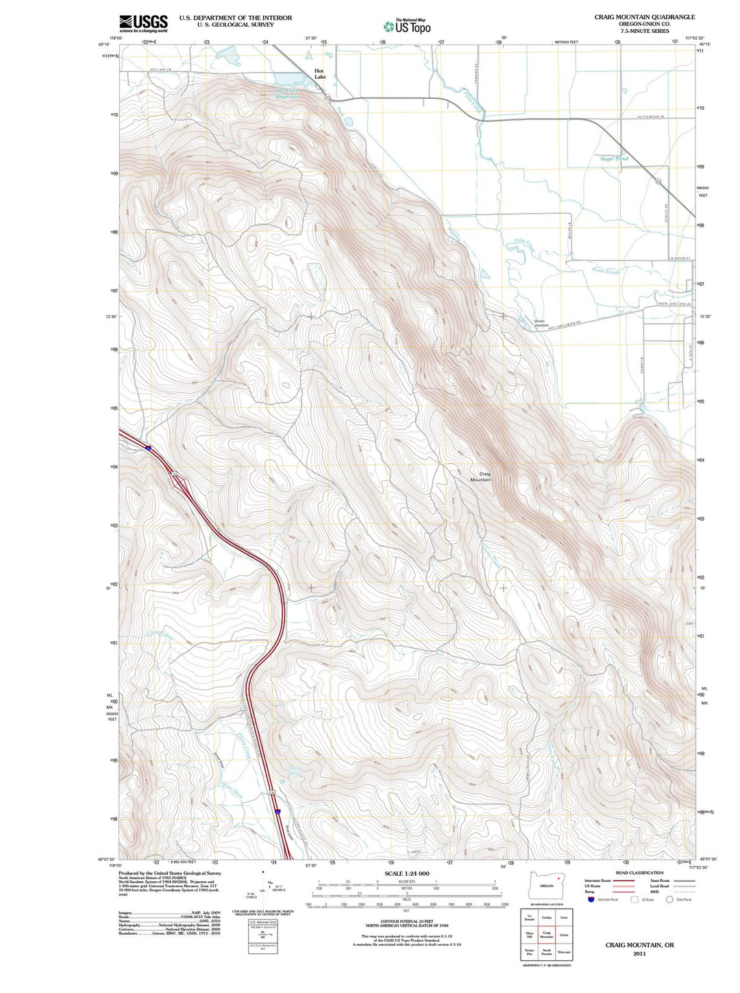2011 Craig Mountain, OR - Oregon - USGS Topographic Map