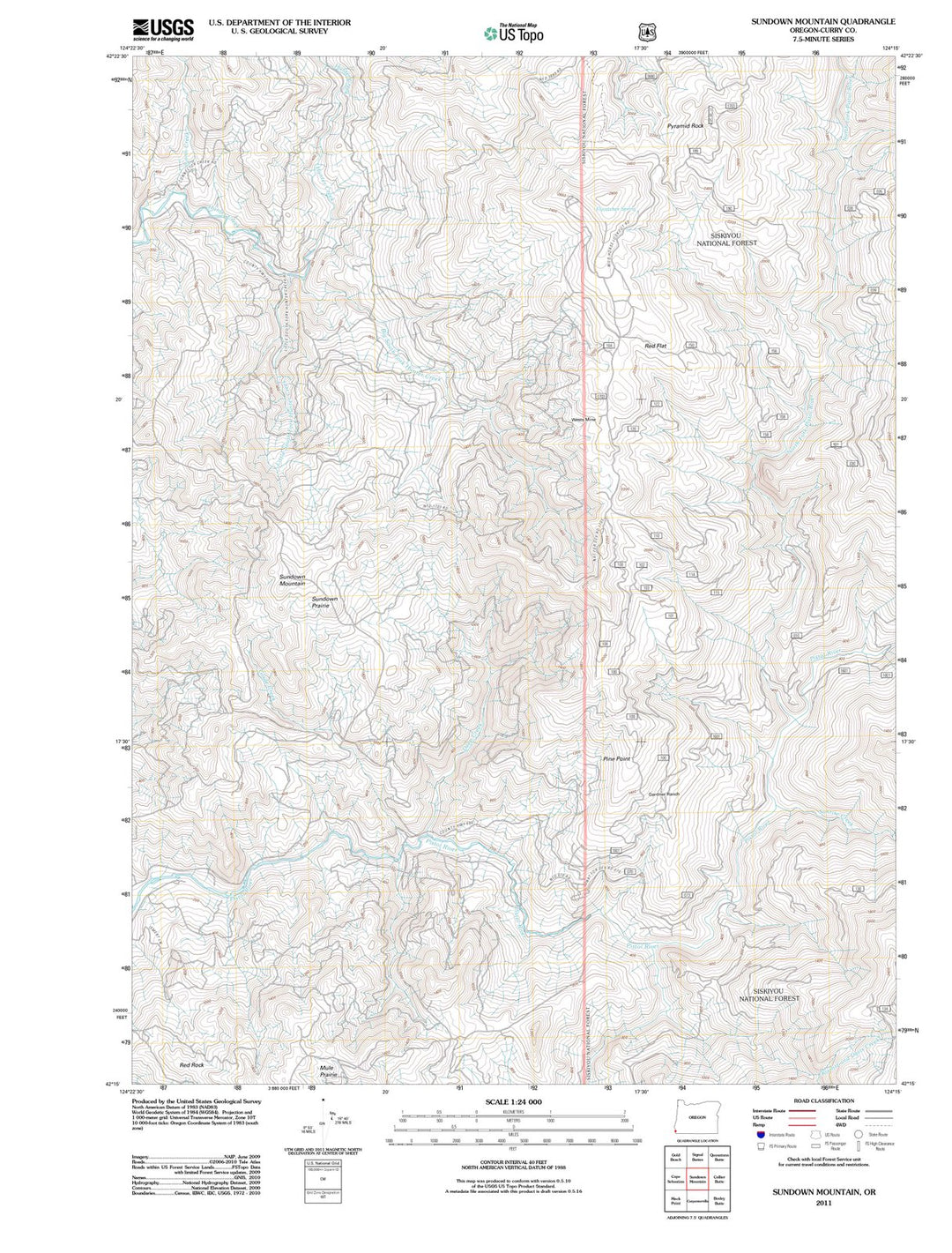 2011 Sundown Mountain, OR - Oregon - USGS Topographic Map
