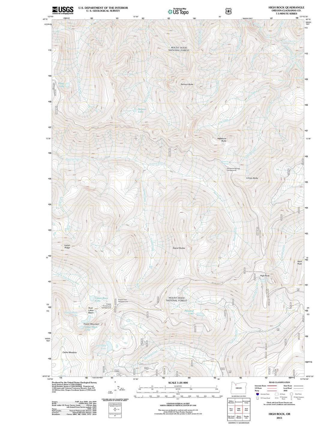 2011 High Rock, OR - Oregon - USGS Topographic Map