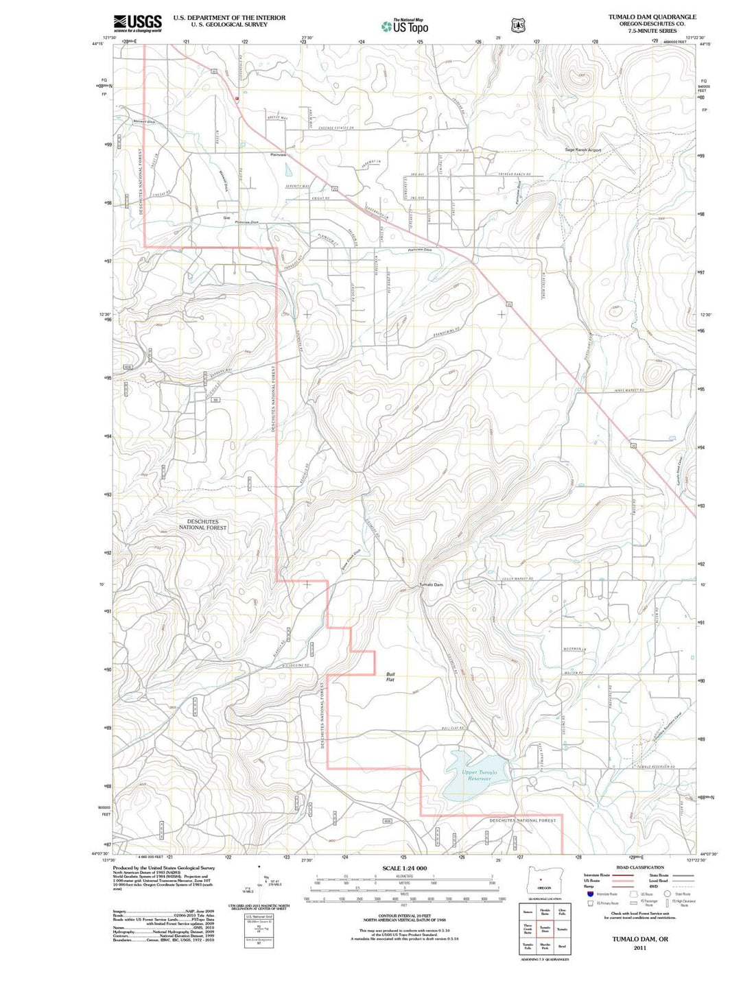 2011 Tumaloam, OR - Oregon - USGS Topographic Map