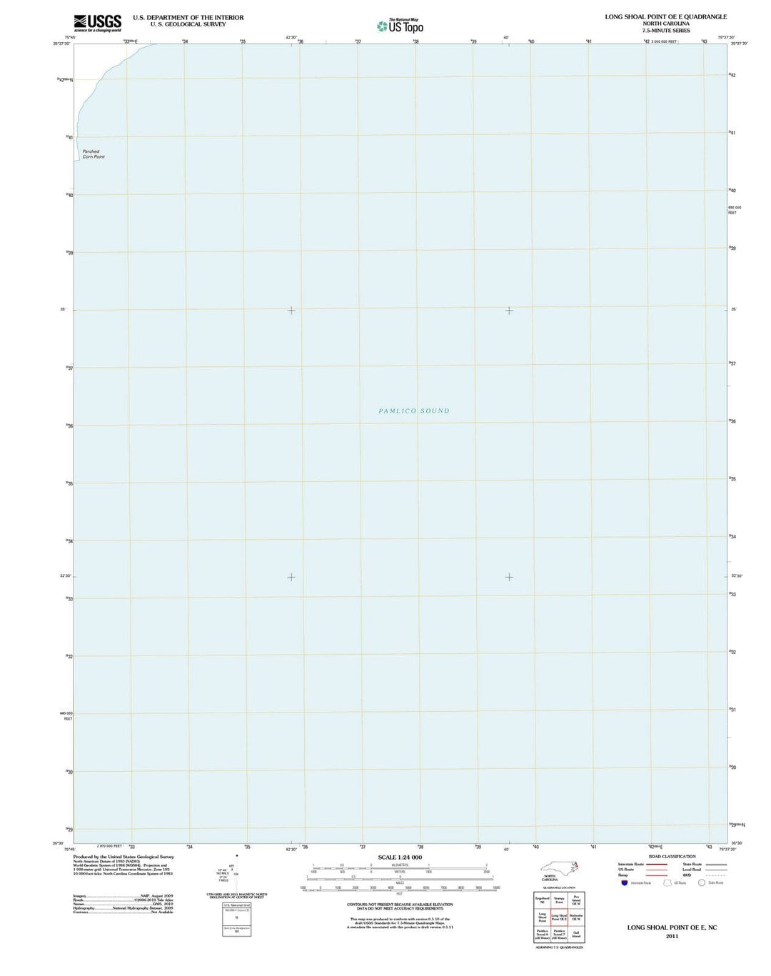 2011 Long Shoal Point OE E, NC - North Carolina - USGS Topographic Map