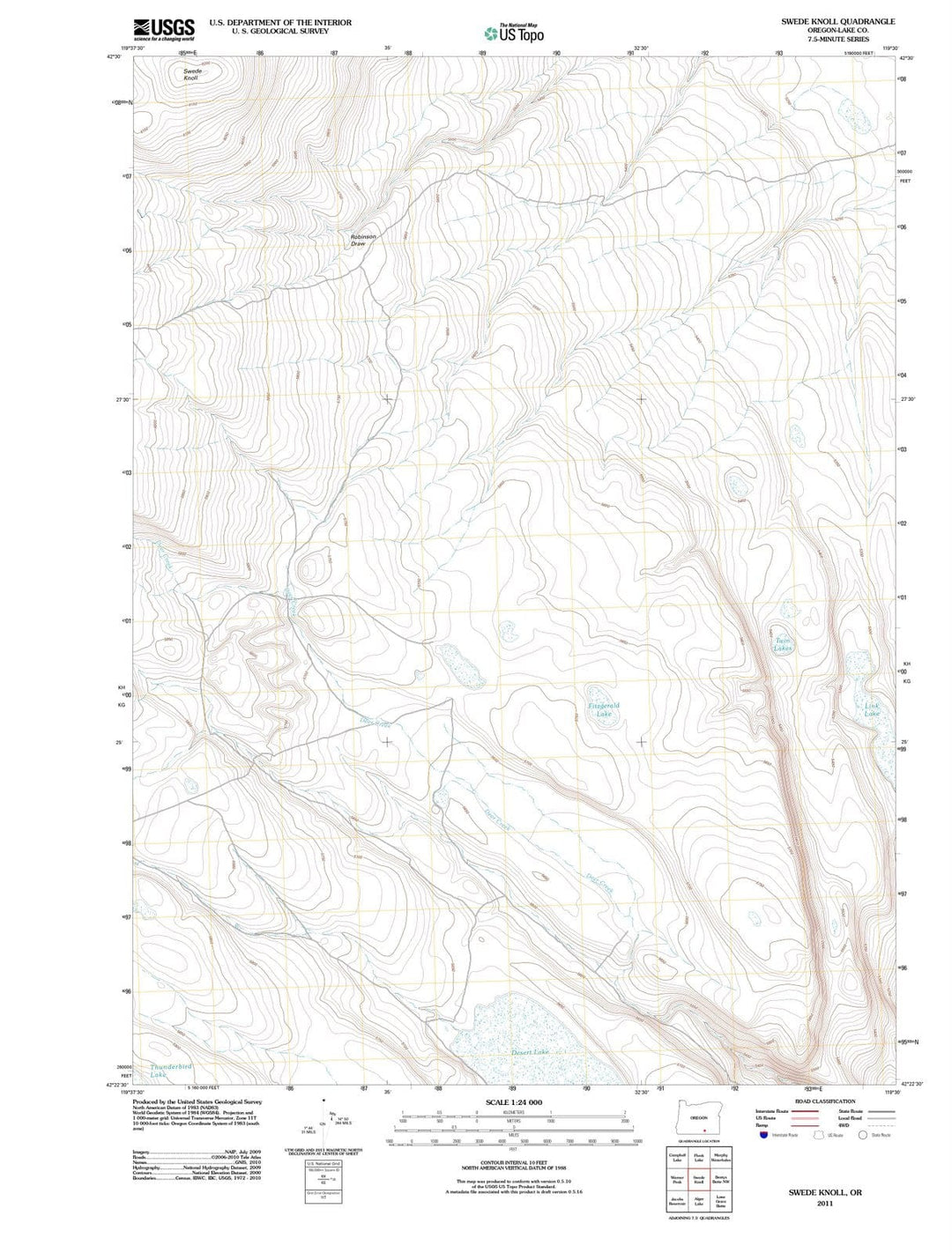 2011 Swede Knoll, OR - Oregon - USGS Topographic Map