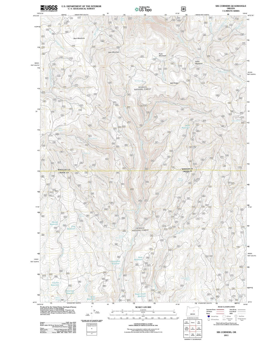 2011 Six Corners, OR - Oregon - USGS Topographic Map
