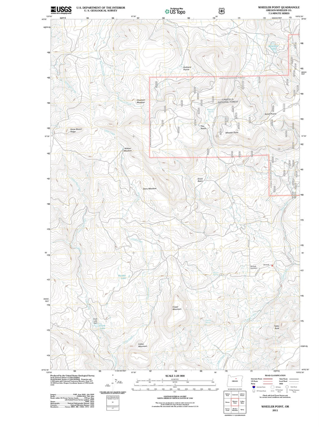 2011 Wheeler Point, OR - Oregon - USGS Topographic Map