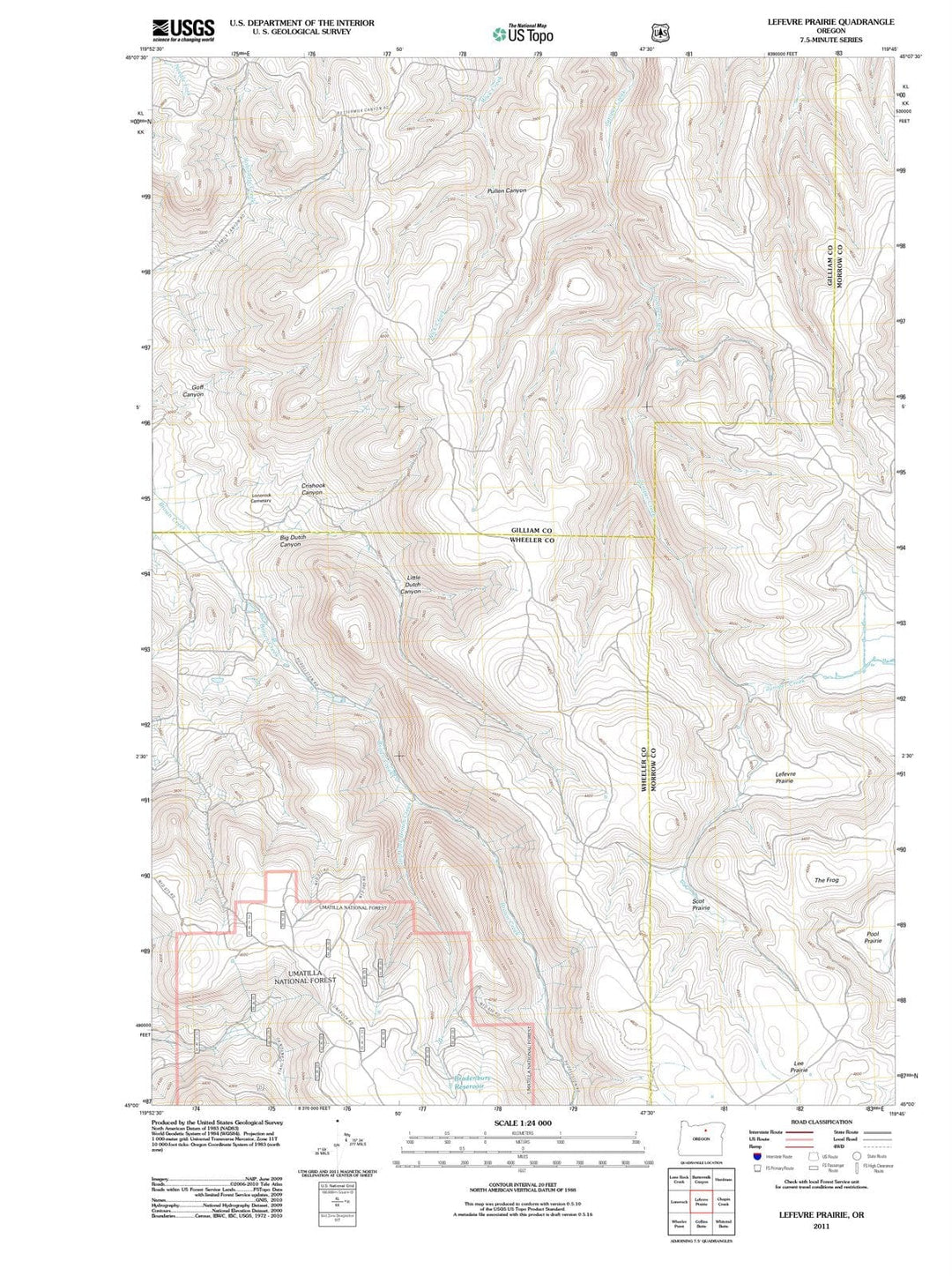 2011 Lefevre Prairie, OR - Oregon - USGS Topographic Map