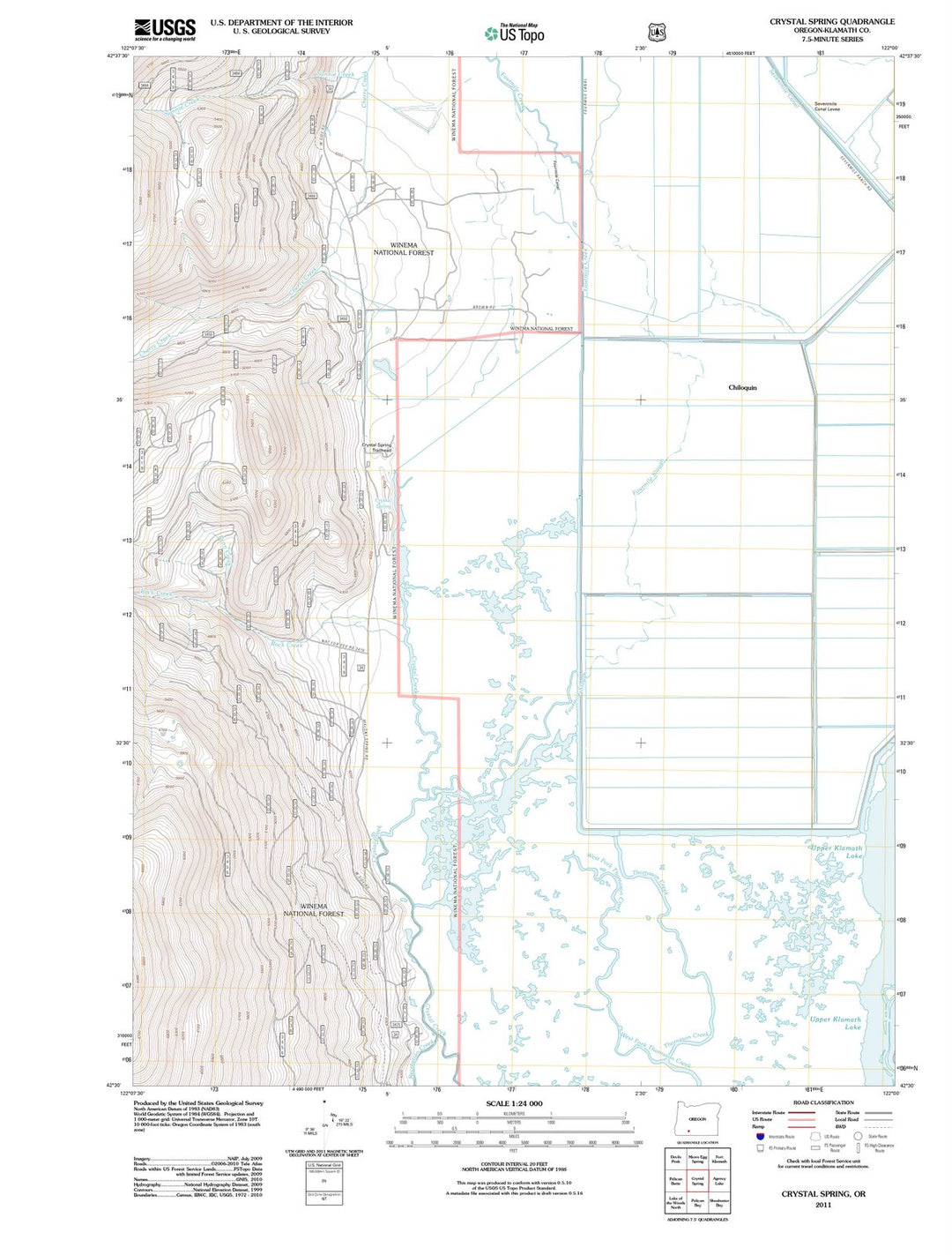 2011 Crystal Spring, OR - Oregon - USGS Topographic Map