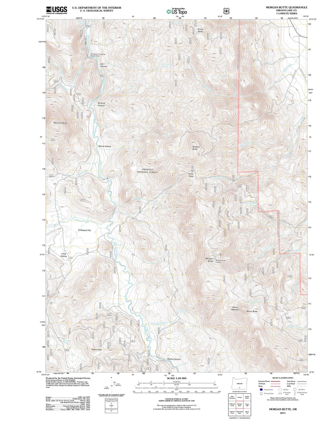 2011 Morgan Butte, OR - Oregon - USGS Topographic Map