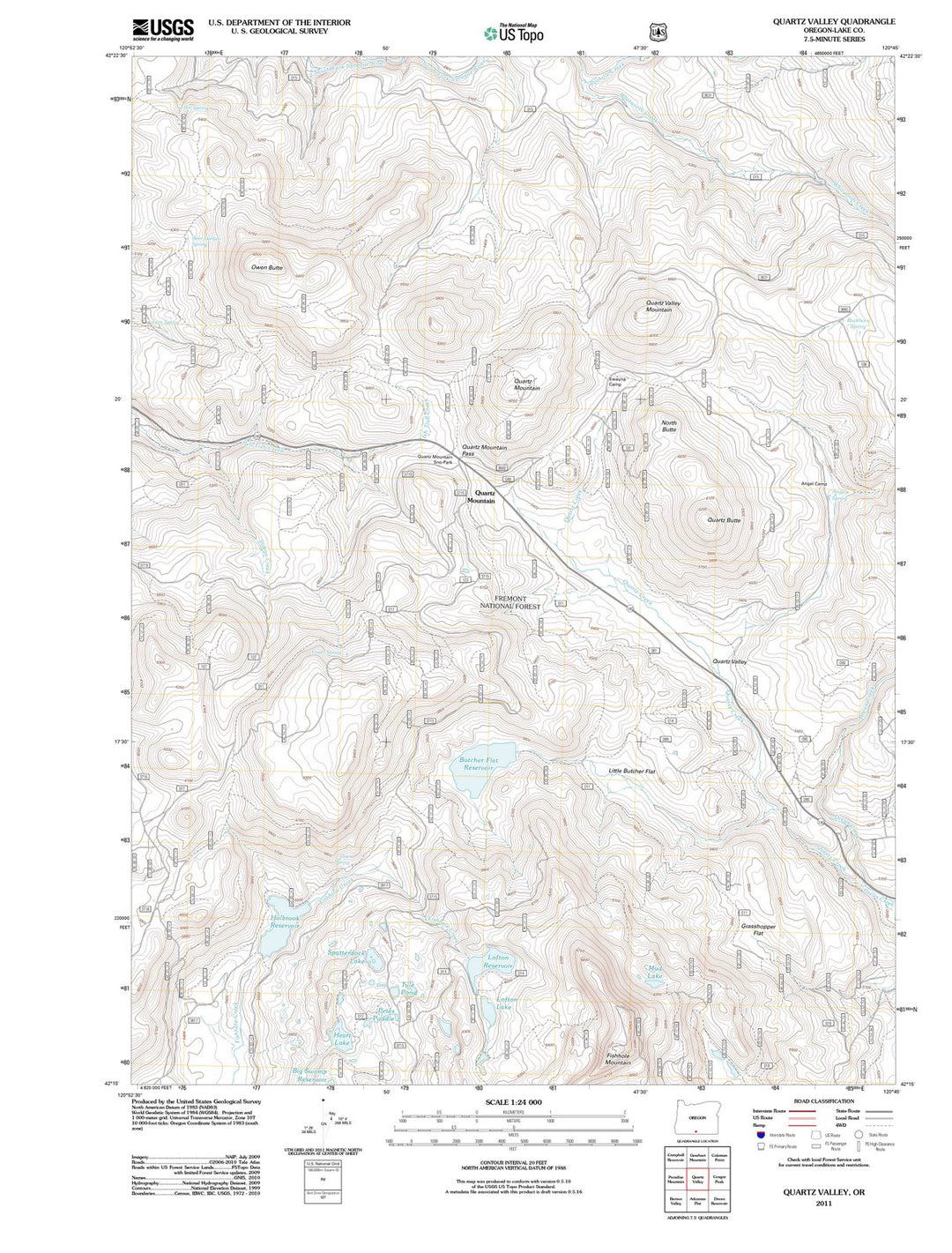 2011 Quartz Valley, OR - Oregon - USGS Topographic Map
