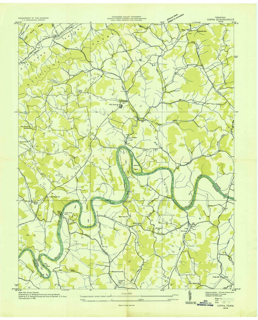 1935 Joppa, TN - Tennessee - USGS Topographic Map