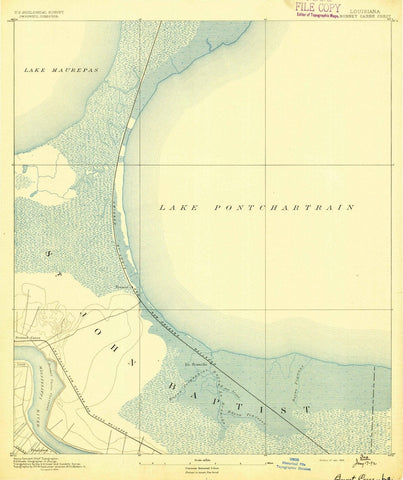 1892 Bonnet Carre, LA - Louisiana - USGS Topographic Map