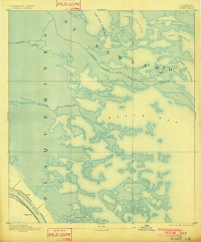 1893 Dime, LA - Louisiana - USGS Topographic Map