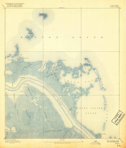 1893 Forts, LA - Louisiana - USGS Topographic Map