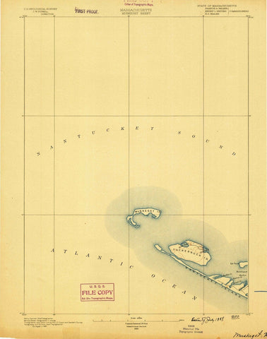 1889 Muskeget, MA - Massachusetts - USGS Topographic Map