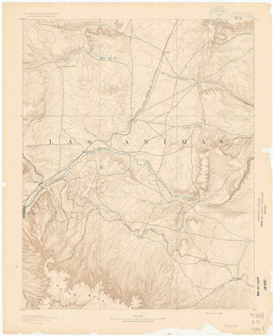 1892 Elmoro, CO - Colorado - USGS Topographic Map