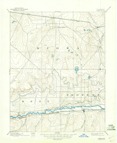 1892 Lamar, CO - Colorado - USGS Topographic Map