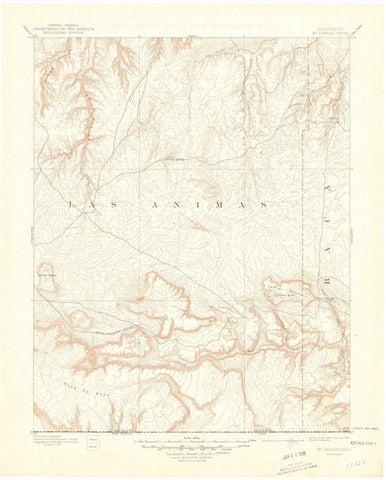 1892 Mount Carrizo, CO - Colorado - USGS Topographic Map