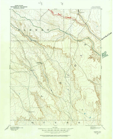 1889 Sanborn, CO - Colorado - USGS Topographic Map