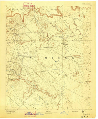1892 Corazon, NM - New Mexico - USGS Topographic Map