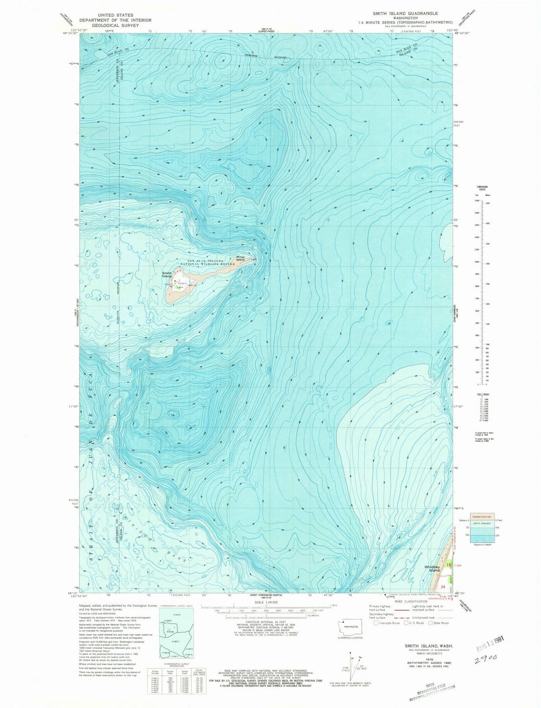 1978 Smith Island, WA - Washington - USGS Topographic Map