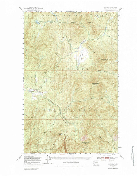1952 Disautel, WA Washington USGS Topographic Map Historic Pictoric