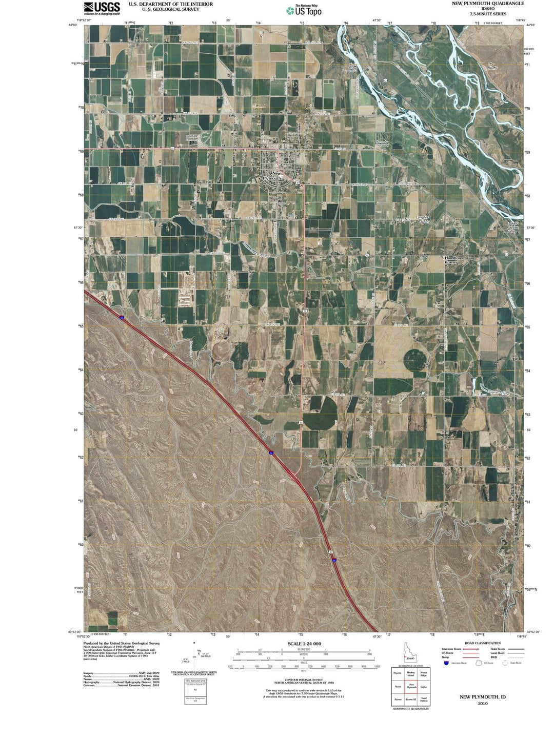 2010 New Plymouth, ID - Idaho - USGS Topographic Map