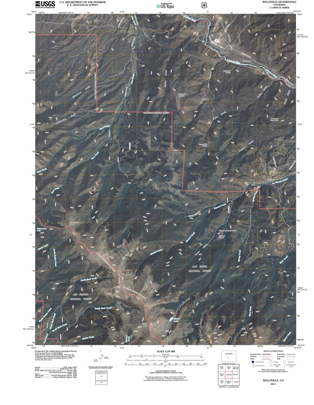 2011 Wellsville, CO - Colorado - USGS Topographic Map