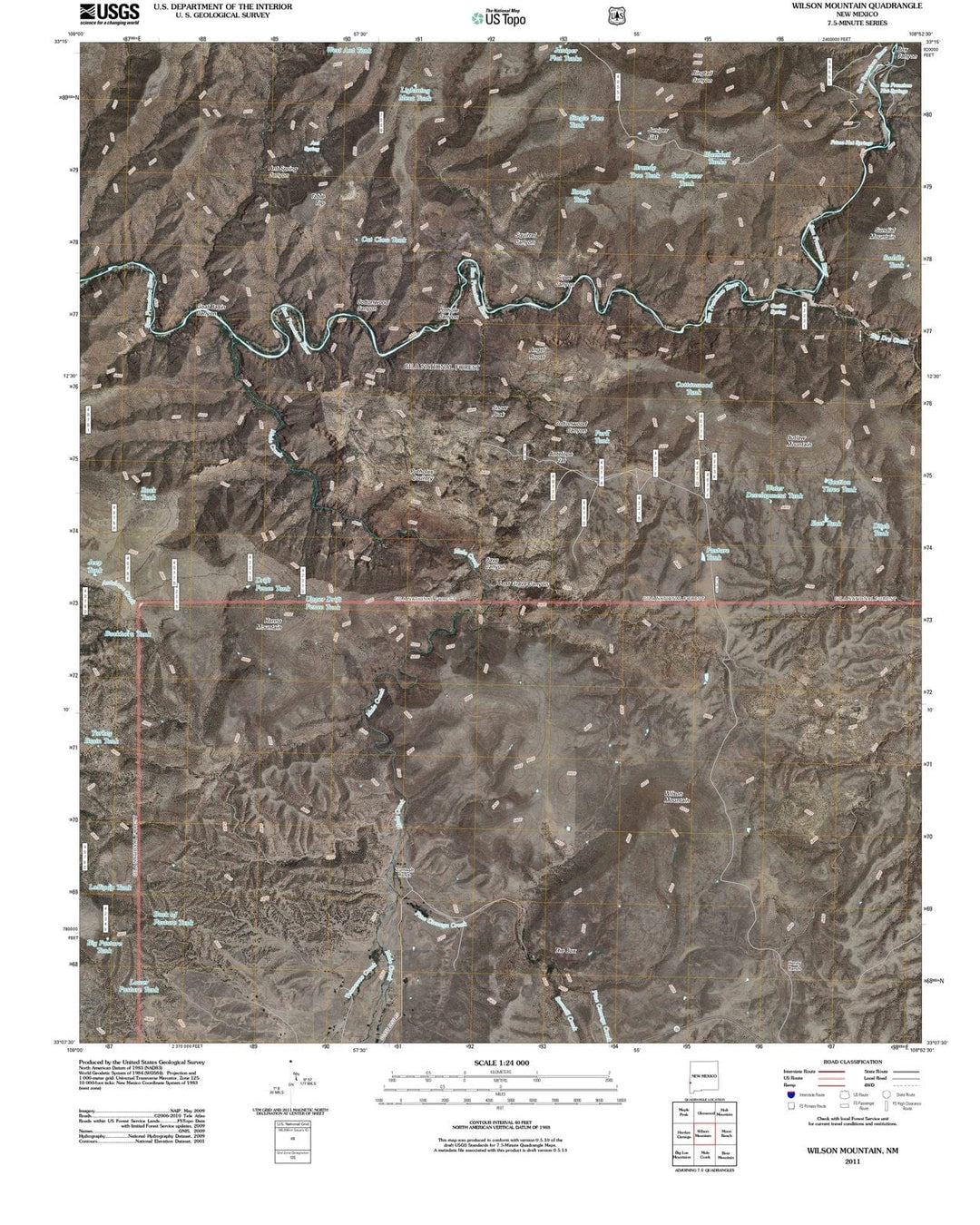 2011 Wilson Mountain, NM - New Mexico - USGS Topographic Map