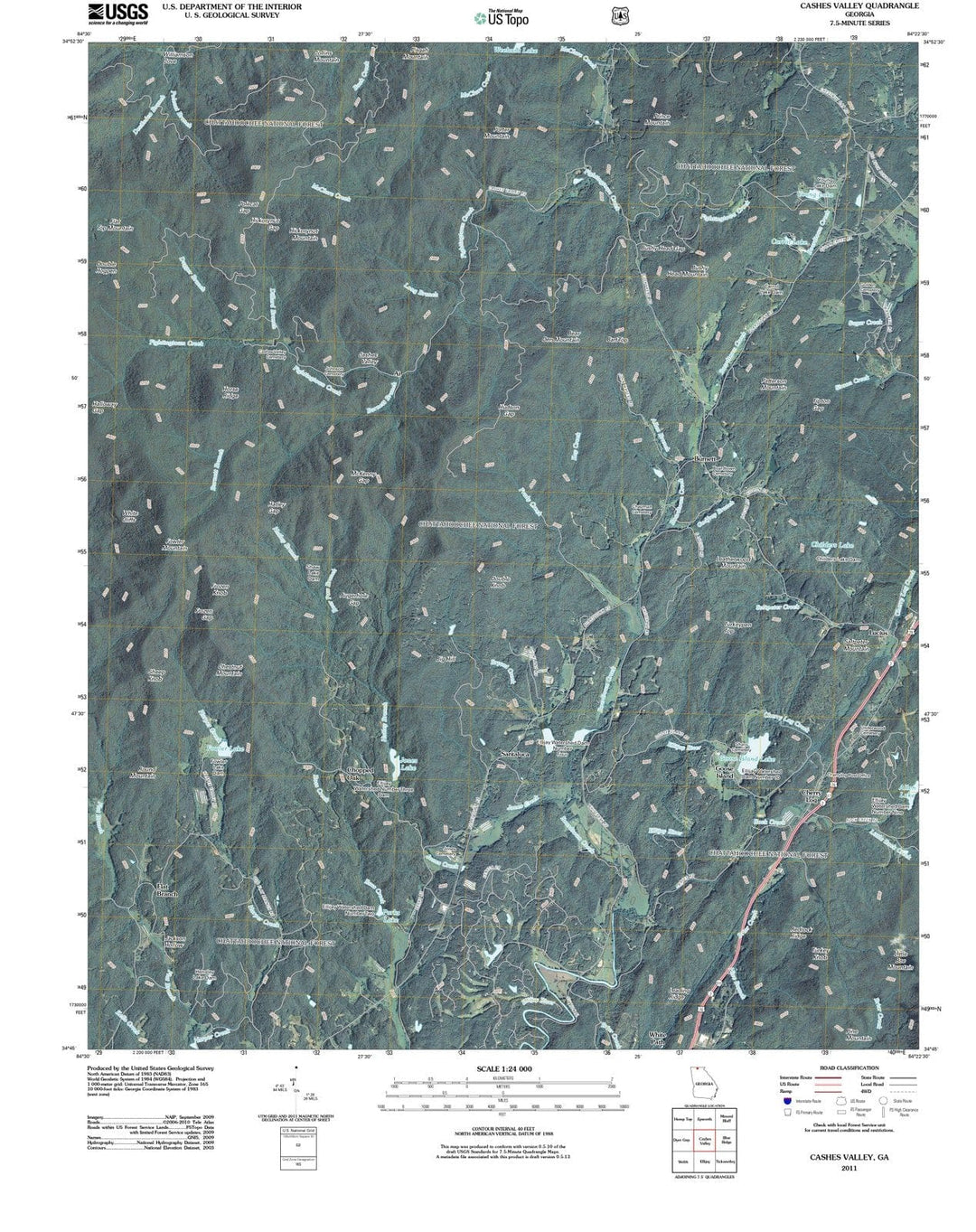 2011 Cashes Valley, GA - Georgia - USGS Topographic Map