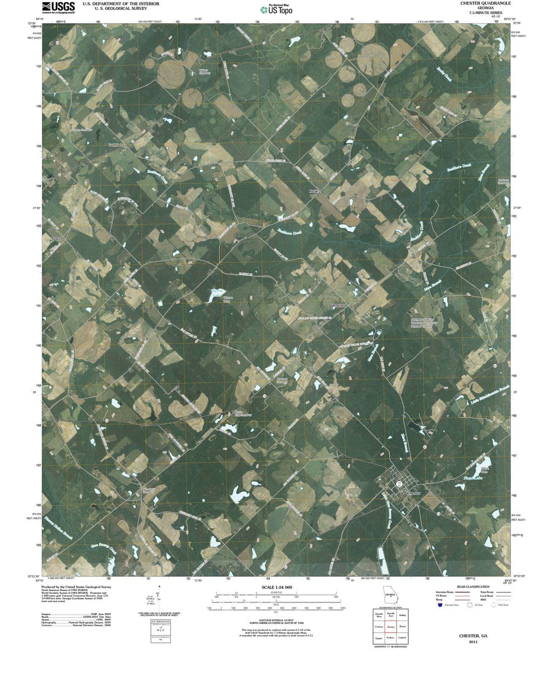 2011 Chester, GA - Georgia - USGS Topographic Map