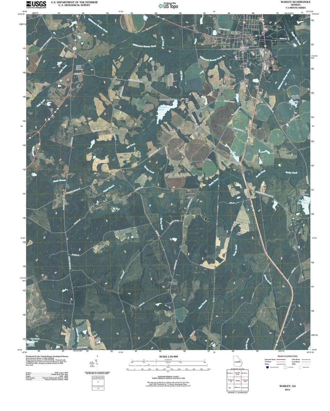 2011 Wadley, GA - Georgia - USGS Topographic Map