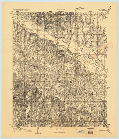 1893 Cogar, OK - Oklahoma - USGS Topographic Map