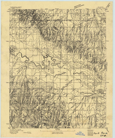 1893 Fort Reno, OK - Oklahoma - USGS Topographic Map