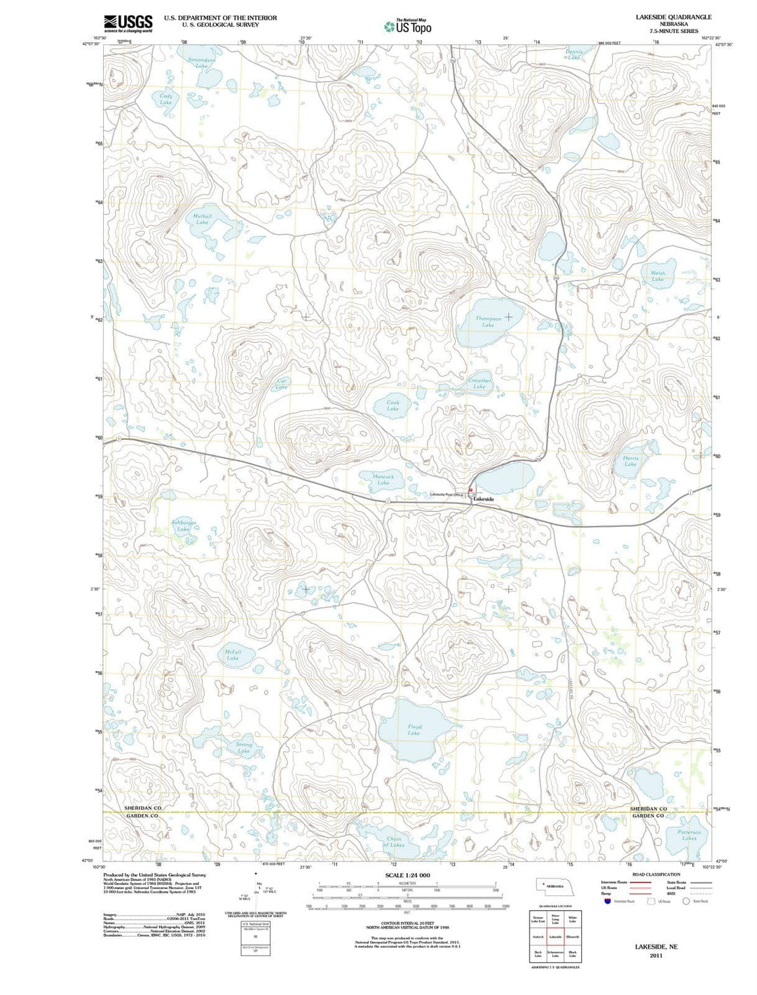 2011 Lakeside, NE - Nebraska - USGS Topographic Map