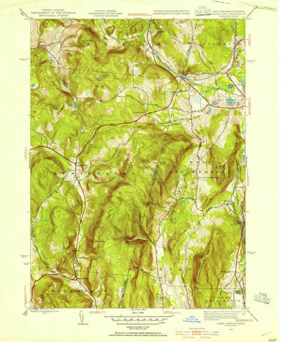 1944 State Line, MA - Massachusetts - USGS Topographic Map