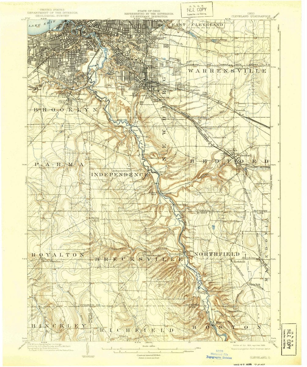 1903 Cleveland, OH - Ohio - USGS Topographic Map