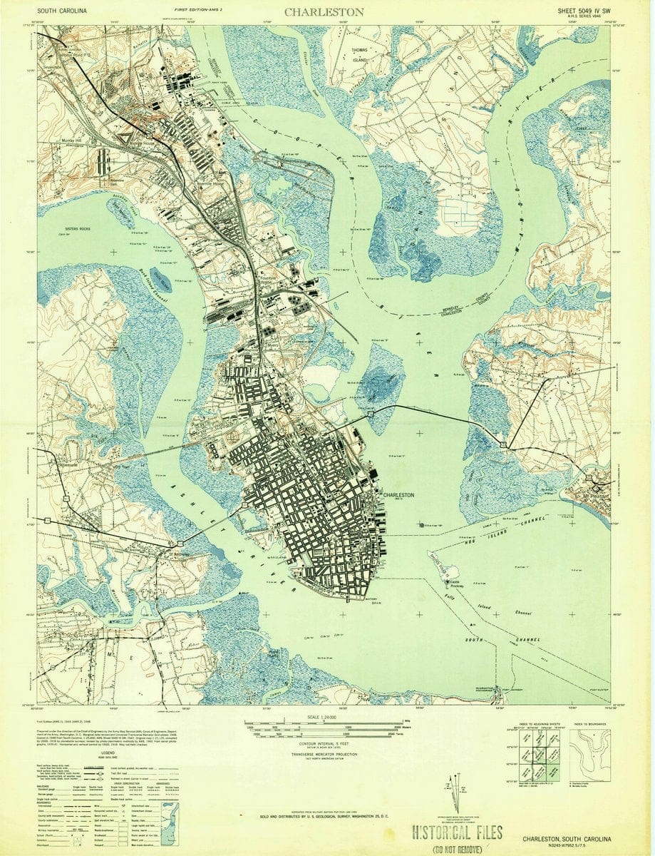1948 Charleston, SC - South Carolina - USGS Topographic Map