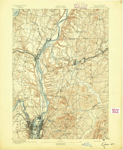 1893 Cohoes, NY  - New York - USGS Topographic Map